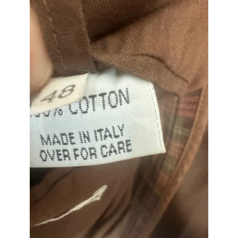 Alessandro Gherardeschi Mens Plaid Cotton Blazer Jacket Brown Red Italy Men 38